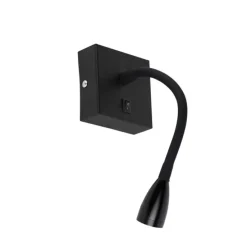 Moderne flexibele wandlamp zwart LED - Flex