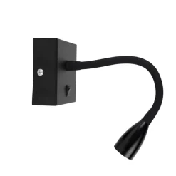 Moderne flexibele wandlamp zwart LED - Flex