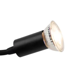 Moderne flexibele wandlamp USB zwart - Zeno