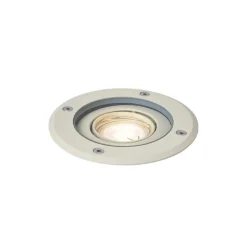 Moderne grondspot beige GU10 50mm verstelbaar IP65 - Delux
