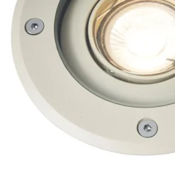 Moderne grondspot beige GU10 50mm verstelbaar IP65 - Delux
