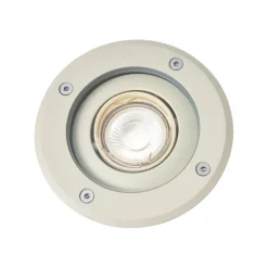 Moderne grondspot beige GU10 50mm verstelbaar IP65 - Delux