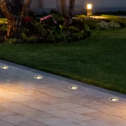 Moderne grondspot beige GU10 50mm verstelbaar IP65 - Delux