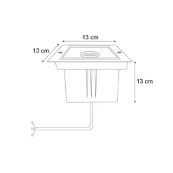 Moderne grondspot beige GU10 50mm draai- en kantelbaar IP65 - Oneon