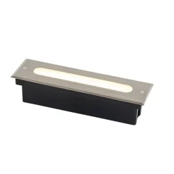 Moderne grondspot staal 30 cm incl. LED IP65 - Eline