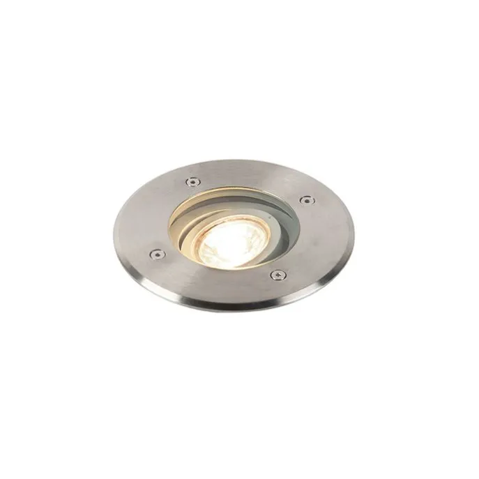 Moderne grondspot staal 16,5 cm IP67 - Basic Round