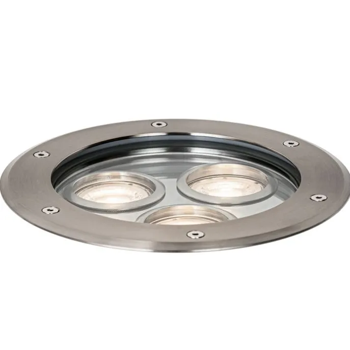 Moderne grondspot staal 3-lichts IP65 - Tribus