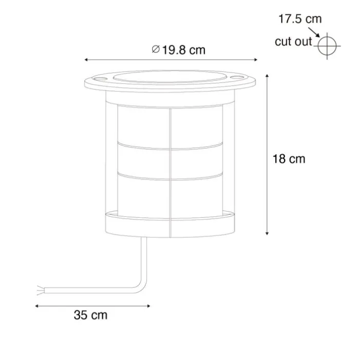 Moderne grondspot staal 3-lichts IP65 - Tribus