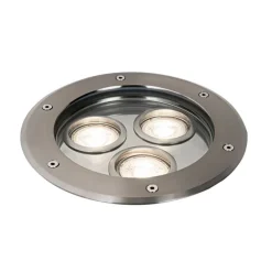 Moderne grondspot staal 3-lichts IP65 - Tribus