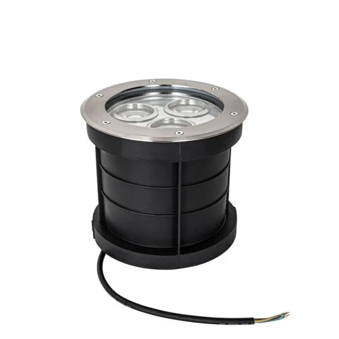 Moderne grondspot staal 3-lichts IP65 - Tribus