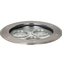 Moderne grondspot staal 3-lichts IP65 - Tribus