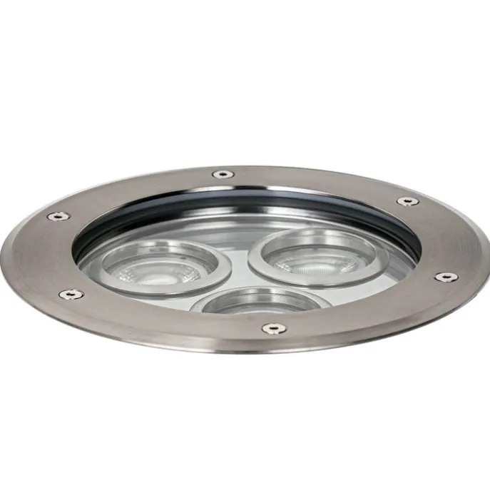 Moderne grondspot staal 3-lichts IP65 - Tribus