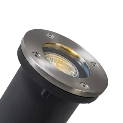 Moderne grondspot staal RVS - Basic Round