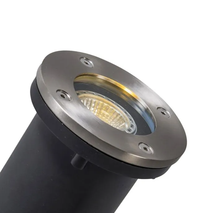 Moderne grondspot staal RVS - Basic Round