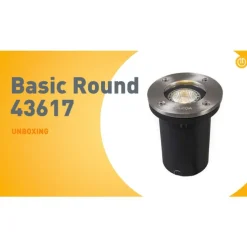 Moderne grondspot staal RVS - Basic Round