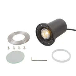 Moderne grondspot staal RVS - Basic Round