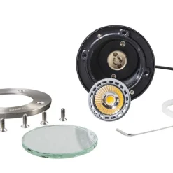 Moderne grondspot staal RVS - Basic Round