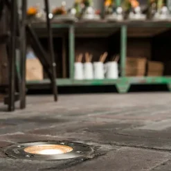 Moderne grondspot staal RVS - Basic Round