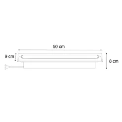 Moderne grondspot zwart 50 cm incl. LED IP65 - Eline