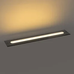 Moderne grondspot zwart 50 cm incl. LED IP65 - Eline