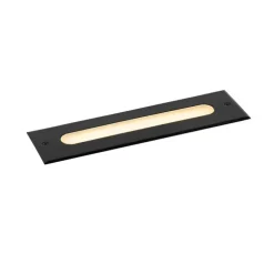 Moderne grondspot zwart 30 cm incl. LED IP65 - Eline