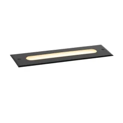 Moderne grondspot zwart 30 cm incl. LED IP65 - Eline