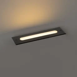 Moderne grondspot zwart 30 cm incl. LED IP65 - Eline