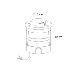 Moderne grondspot zwart GU10 50mm 2-lichts effect IP65/IP67 - Cellar
