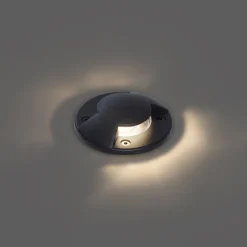 Moderne grondspot zwart GU10 50mm 2-lichts effect IP65/IP67 - Cellar