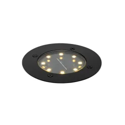 Moderne grondspot zwart incl. LED IP65 Solar - Terry