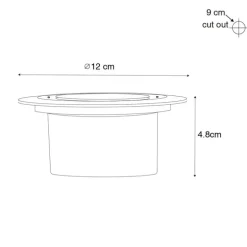 Moderne grondspot zwart incl. LED IP65 Solar - Terry