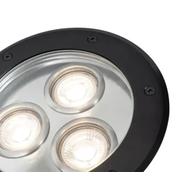 Moderne grondspot zwart 3-lichts IP65 - Tribus