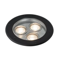 Moderne grondspot zwart 3-lichts IP65 - Tribus