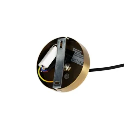 Moderne hanglamp brons met dubbele velours kap groen - Combi 1