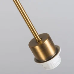 Moderne hanglamp brons met kap 45 cm zwart - Combi 1