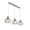 Moderne hanglamp bruin langwerpig 3-lichts - Saffira