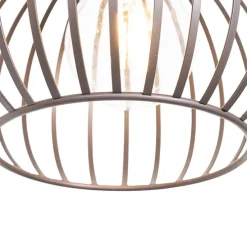 Moderne hanglamp bruin langwerpig 3-lichts - Saffira