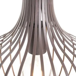 Moderne hanglamp bruin langwerpig 3-lichts - Saffira