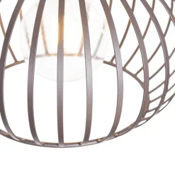 Moderne hanglamp bruin langwerpig 3-lichts - Saffira