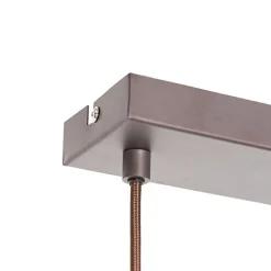 Moderne hanglamp bruin langwerpig 3-lichts - Saffira
