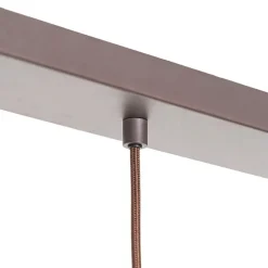 Moderne hanglamp bruin langwerpig 3-lichts - Saffira