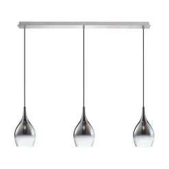 Moderne hanglamp chroom met smoke glas 3-lichts - Pilua