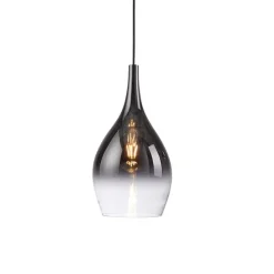 Moderne hanglamp chroom met smoke glas 3-lichts - Pilua