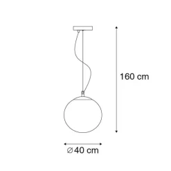 Moderne hanglamp glas 40cm - Ball