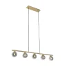 Moderne hanglamp goud 100 cm 5-lichts met smoke glas - Athens