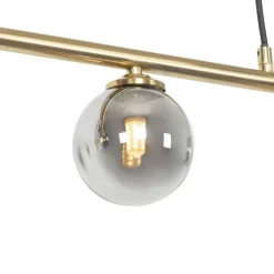 Moderne hanglamp goud 100 cm 5-lichts met smoke glas - Athens