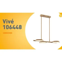 Moderne hanglamp goud incl. LED 3-staps dimbaar 3-lichts - Vivé