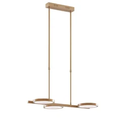 Moderne hanglamp goud incl. LED 3-staps dimbaar 3-lichts - Vivé