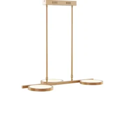 Moderne hanglamp goud incl. LED 3-staps dimbaar 3-lichts - Vivé