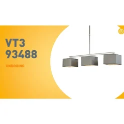 Moderne hanglamp grijs met grijze kappen 3-lichts - VT